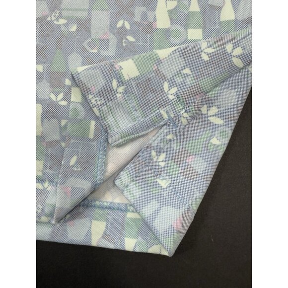 Peter Millar Mens Polo Shirt Cascata Golf Club Sz Large Crown Crafted Wine Print - Picture 5 of 12